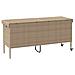 Contenitore da Giardino con Ruote Beige 160x55x75 cm Polyrattan - Foto miniatura 9