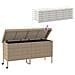 Contenitore da Giardino con Ruote Beige 160x55x75 cm Polyrattan - Foto miniatura 10