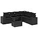 Set Divani Da Giardino Con Cuscini 7pz Nero Polyrattan - Foto miniatura 2