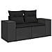 Set Divani Da Giardino Con Cuscini 7pz Nero Polyrattan - Foto miniatura 3