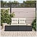 Divano da giardino a 2 posti con cuscini Nero Polyrattan - Foto miniatura 3