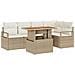 Set Divani da Giardino con Cuscini da 6 Pezzi Beige Rattan Poliacetato, Divano Giardino 2 Posti con Cuscini Beige Rattan Poliacetato - Foto miniatura 1