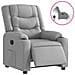 Poltrona Elettrica Reclinabile Grigio Chiaro in Tessuto - Foto miniatura 1