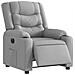 Poltrona Elettrica Reclinabile Grigio Chiaro in Tessuto - Foto miniatura 3