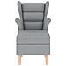 Poltrona con Poggiapiedi Grigio Chiaro in Tessuto - Foto miniatura 4