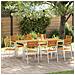 Set da Pranzo da Giardino  9 Pezzi Legno Massello di Acacia, Tavolo da Pranzo all'aperto  200x90x74.5 cm Legno Massello di Acacia, Sedie da Giardino impilabili  4 pz Legno Massello di Acacia e Acciaio - Foto miniatura 2
