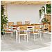 Set da Pranzo da Giardino  9 Pezzi Legno Massello di Acacia, Tavolo da Pranzo all'aperto  200x90x74.5 cm Legno Massello di Acacia, Sedie da Giardino impilabili  4 pz Legno Massello di Acacia e Acciaio - Foto miniatura 4
