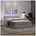 Pouf Letto con Materassi e LED Bianco Puro 140x200cm Similpelle - Foto miniatura 3