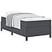 Letto a molle Grigio Scuro 90 x 190 cm Tessuto in Cords - Foto miniatura 1