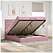 Struttura Letto Pouf con Materassi Rosa 180x200 cm Velluto - Foto miniatura 2