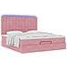 Struttura Letto Pouf con Materassi Rosa 180x200 cm Velluto - Foto miniatura 6