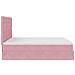 Struttura Letto Pouf con Materassi Rosa 180x200 cm Velluto - Foto miniatura 9