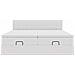Struttura Letto Pouf con Materassi Bianco 180x200 cm Similpelle - Foto miniatura 8