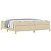 Letto a molle con materasso Bianco e crema 200 x 200 cm Tessuto - Foto miniatura 3