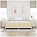 Letto a molle con materasso Bianco e crema 200 x 200 cm Tessuto - Foto miniatura 5