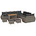Set Divano da Giardino 14 pcs Grigio 110 x 55 x 71 cm - Foto miniatura 1
