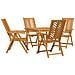 Set da Pranzo per Giardino 5 pcs Marrone 90 x 90 x 74 cm - Foto miniatura 1