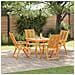 Set da Pranzo per Giardino 5 pcs Marrone 90 x 90 x 74 cm - Foto miniatura 2