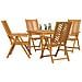 Set da Pranzo per Giardino 5 pcs Marrone 90 x 90 x 74 cm - Foto miniatura 3