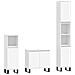 Set di Mobili da Bagno 3 pz Bianco in Legno Multistrato - Foto miniatura 1