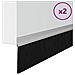 Spazzole per porte autoadesive 2 pcs Argento 100 cm - Foto miniatura 3