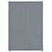 Copribidone con Ruote per 4 Bidoni Grigio 276x79x117cm Acciaio - Foto miniatura 6