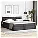 Letto con contenitore e LED Grigio 200 x 200 cm Pelle Sintetica - Foto miniatura 2