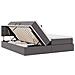 Letto con contenitore e LED Grigio 200 x 200 cm Pelle Sintetica - Foto miniatura 8