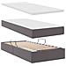 Letto con contenitore e LED Grigio 200 x 200 cm Pelle Sintetica - Foto miniatura 9