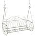 Panchina a Dondolo Acciaio 112 x 60 x 126,5 cm Bianco Antico - Foto miniatura 1
