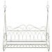 Panchina a Dondolo Acciaio 112 x 60 x 126,5 cm Bianco Antico - Foto miniatura 3