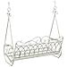Panchina a Dondolo Acciaio 112 x 60 x 126,5 cm Bianco Antico - Foto miniatura 5