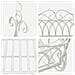Panchina a Dondolo Acciaio 112 x 60 x 126,5 cm Bianco Antico - Foto miniatura 6