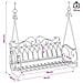 Panchina a Dondolo Acciaio 112 x 60 x 126,5 cm Bianco Antico - Foto miniatura 7