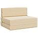 Divano Letto Pieghevole Crema 70 x 72 x 60 cm Tessuto - Foto miniatura 1