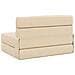 Divano Letto Pieghevole Crema 70 x 72 x 60 cm Tessuto - Foto miniatura 5