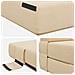 Divano Letto Pieghevole Crema 70 x 72 x 60 cm Tessuto - Foto miniatura 6