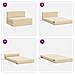 Divano Letto Pieghevole Crema 70 x 72 x 60 cm Tessuto - Foto miniatura 7