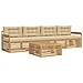 Set di divani da esterno con cuscino 5 pcs Bianco e Beige - Foto miniatura 1