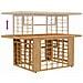 Set Divano da Giardino 7 pz Naturale e Bianco Crema polyrattan - Foto miniatura 9