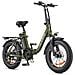 Dolphin Bicicletta Elettrica Pieghevole 20 pollici, Sospensione Anteriore 250W 25km /h, Batteria 36V 18,2Ah, Freni a Disco Meccanici, Bici Urbana per Spostamenti Casa-Lavoro, E-bike - Foto miniatura 7