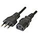 ICOC 01-NC / 10 - Cavo Alimentazione C13 F a Italiana 1m Nero - Foto miniatura 1