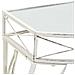Tavolino Laterale In Stile Francese In Metallo 82x39x76 Cm Bianco - Foto miniatura 2
