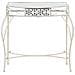 Tavolino Laterale In Stile Francese In Metallo 82x39x76 Cm Bianco - Foto miniatura 3