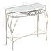 Tavolino Laterale In Stile Francese In Metallo 82x39x76 Cm Bianco - Foto miniatura 5