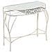 Tavolino Laterale In Stile Francese In Metallo 82x39x76 Cm Bianco - Foto miniatura 1