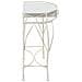 Tavolino Laterale In Stile Francese In Metallo 82x39x76 Cm Bianco - Foto miniatura 6