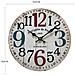 Orologio A Muro Tondo Mdf Bianco Shabby Soggiorno 33,8x33,8x4 - Foto miniatura 2