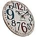 Orologio A Muro Tondo Mdf Bianco Shabby Soggiorno 33,8x33,8x4 - Foto miniatura 3