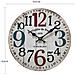 Orologio A Muro Tondo Mdf Bianco Shabby Soggiorno 33,8x33,8x4 - Foto miniatura 6